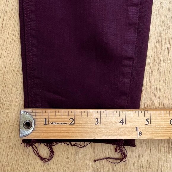 BLACK ORCHID LOS ANGELES NOAH ANKLE FRAY JEANS WOMEN’S sz 29 Burgundy STRETCH - Picture 12 of 12